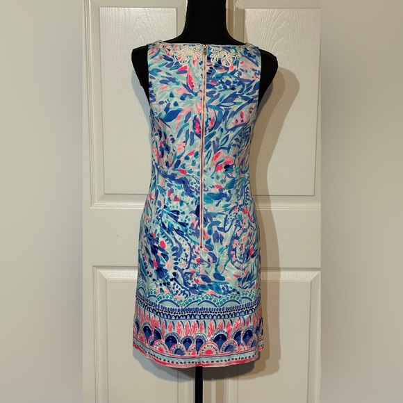 Lilly Pulitzer Gabby Shift Dress | Spa Blue | Size 2 | 100% Cotton - Picture 3 of 8